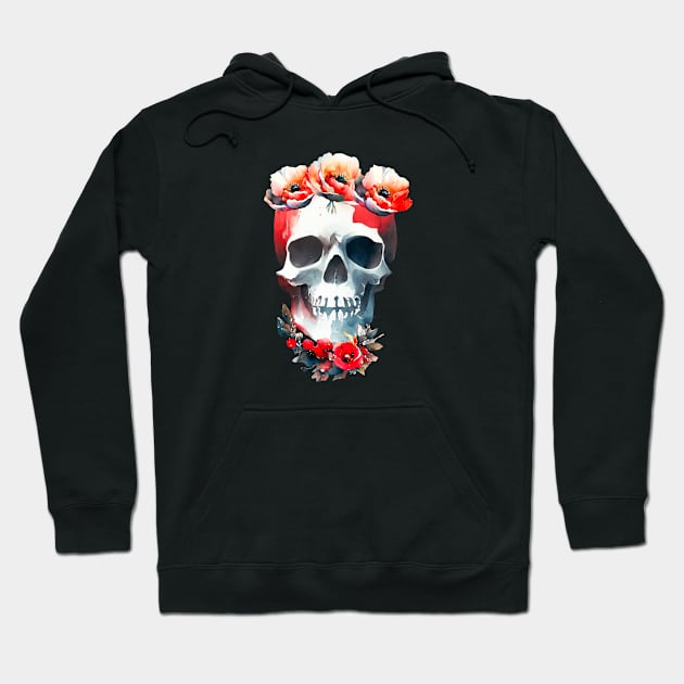 Skull and Roses Hoodie by swagmaven